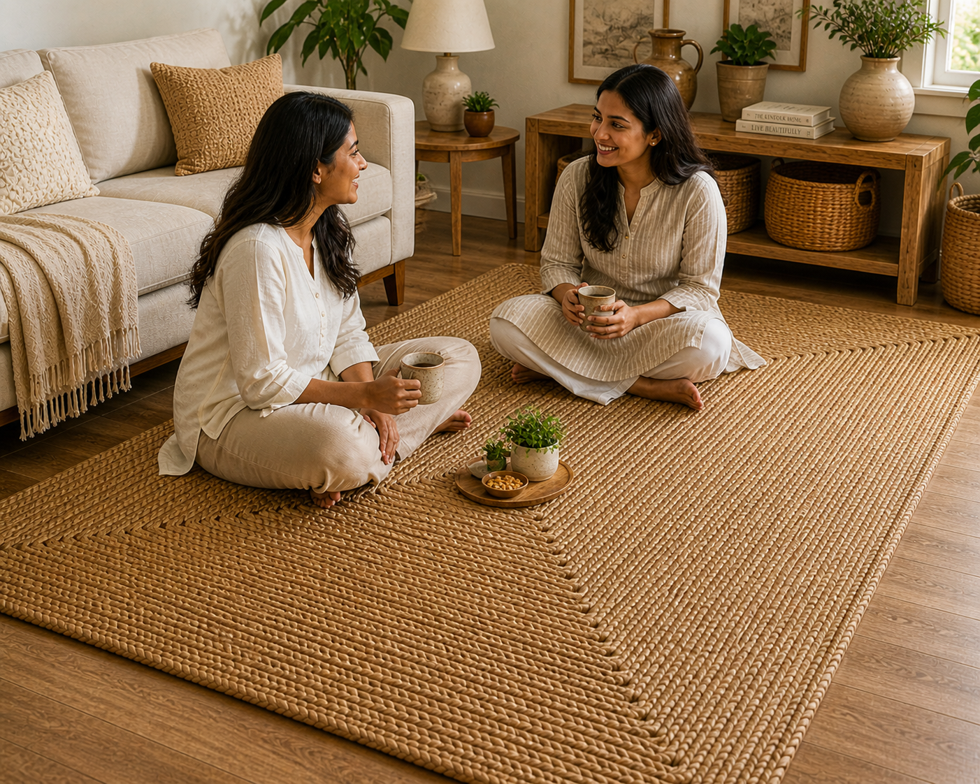 handwoven natural jute runner rug | handmade braided jute rug | custom size boho rug | eco friendly floor carpet | entryway hallway rug