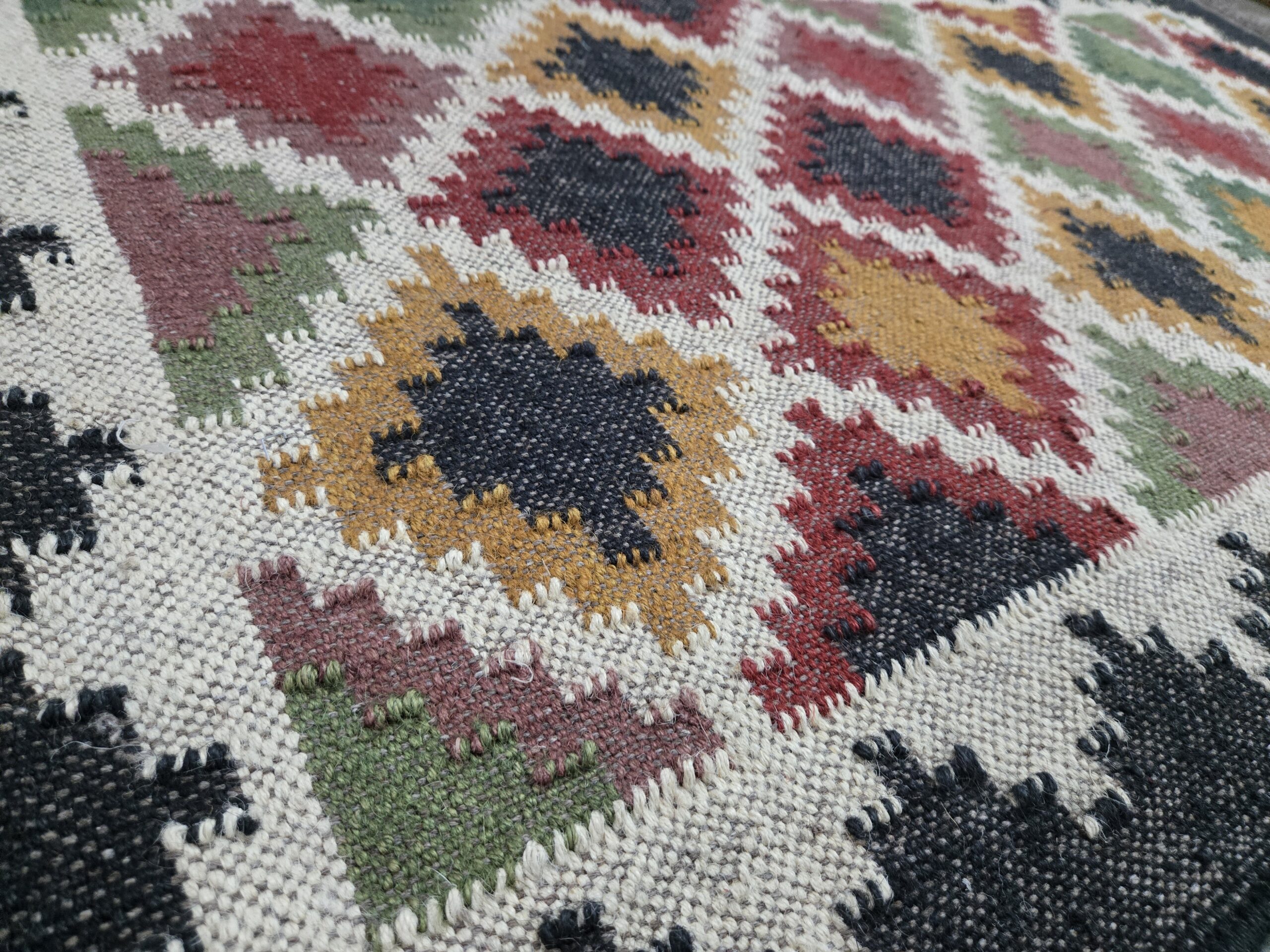 Handwoven Geometric Kilim Rug