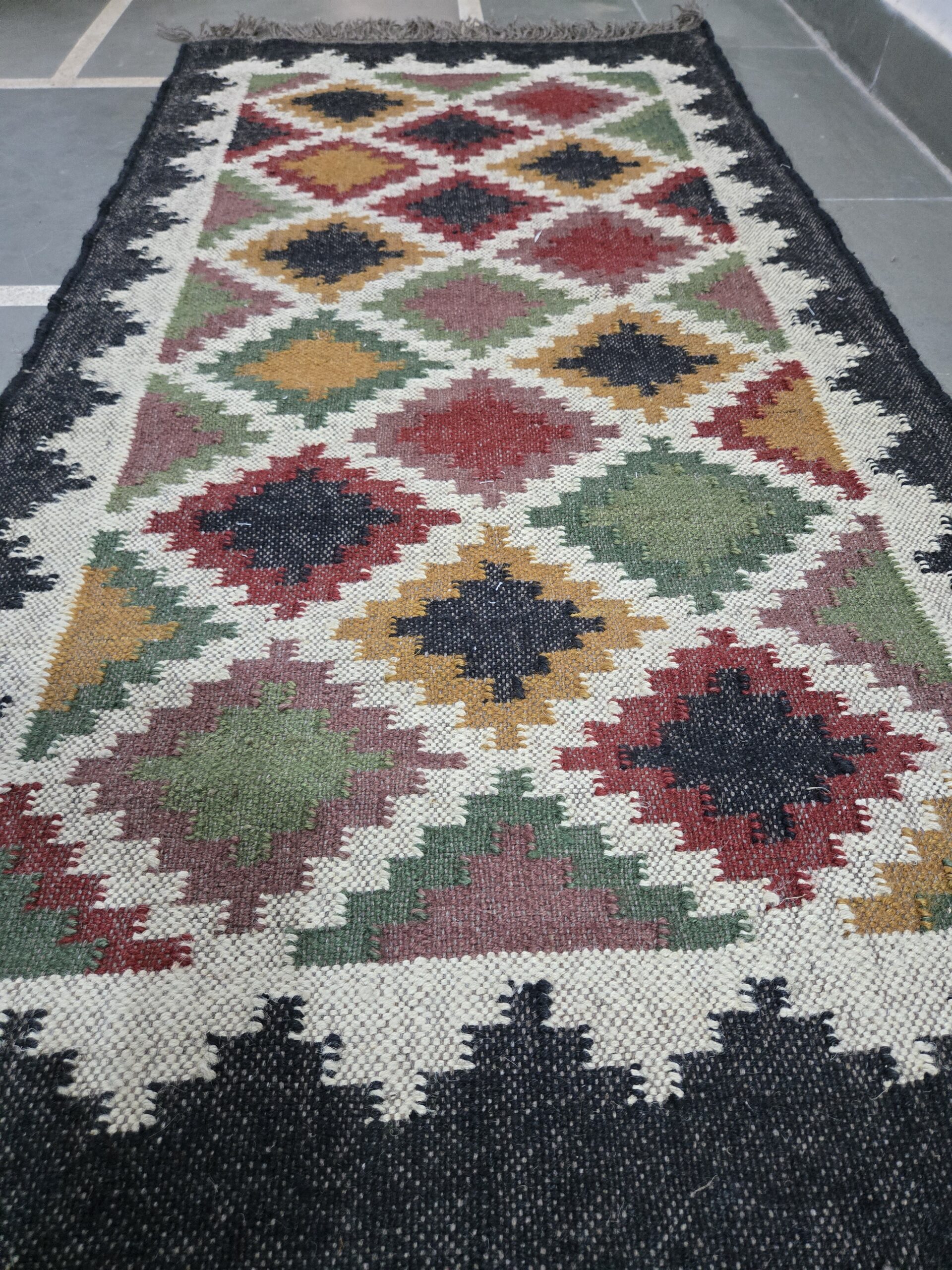 Boho Flatweave Wool Rug