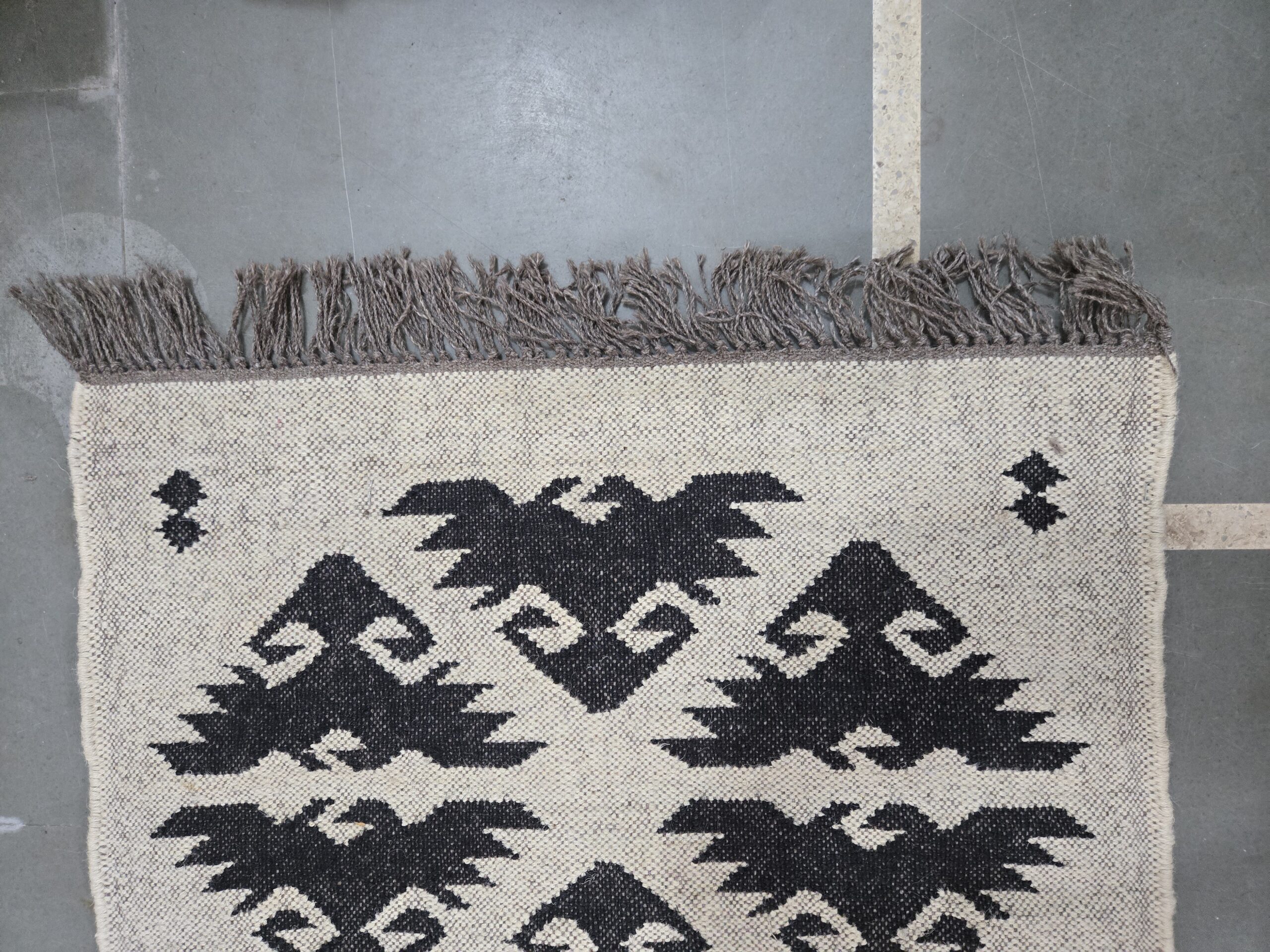 Black Off White Kilim