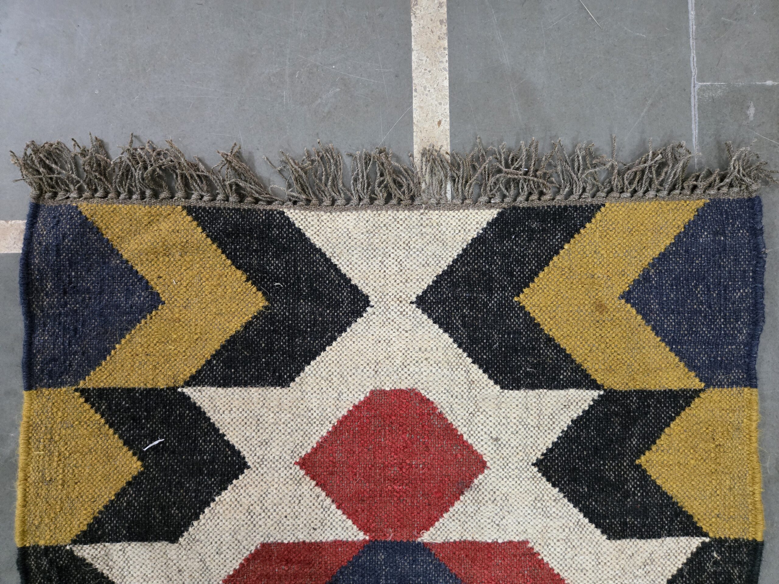 Handwoven Chevron Diamond Rug