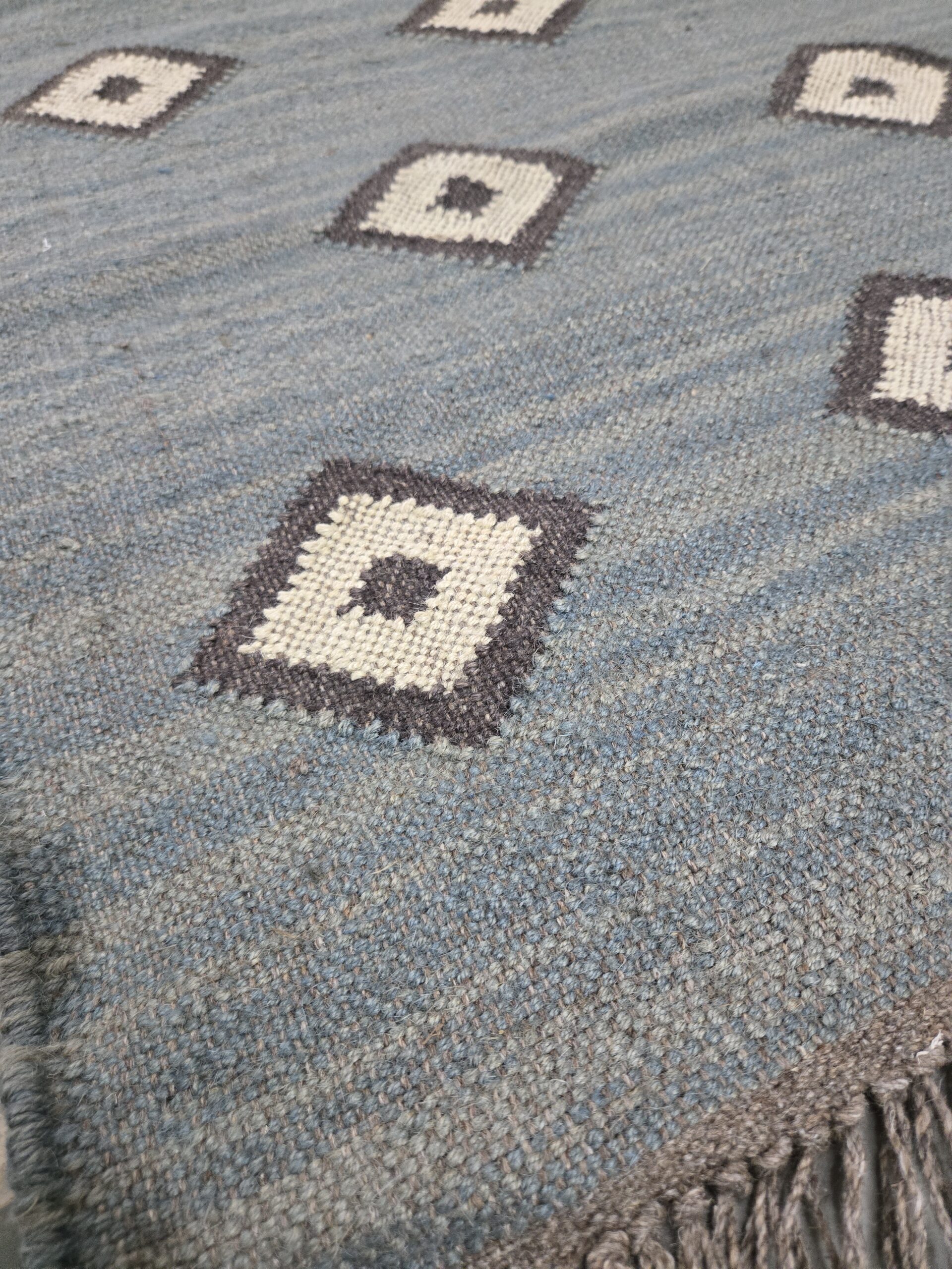Indian Dhurrie Diamond Rug