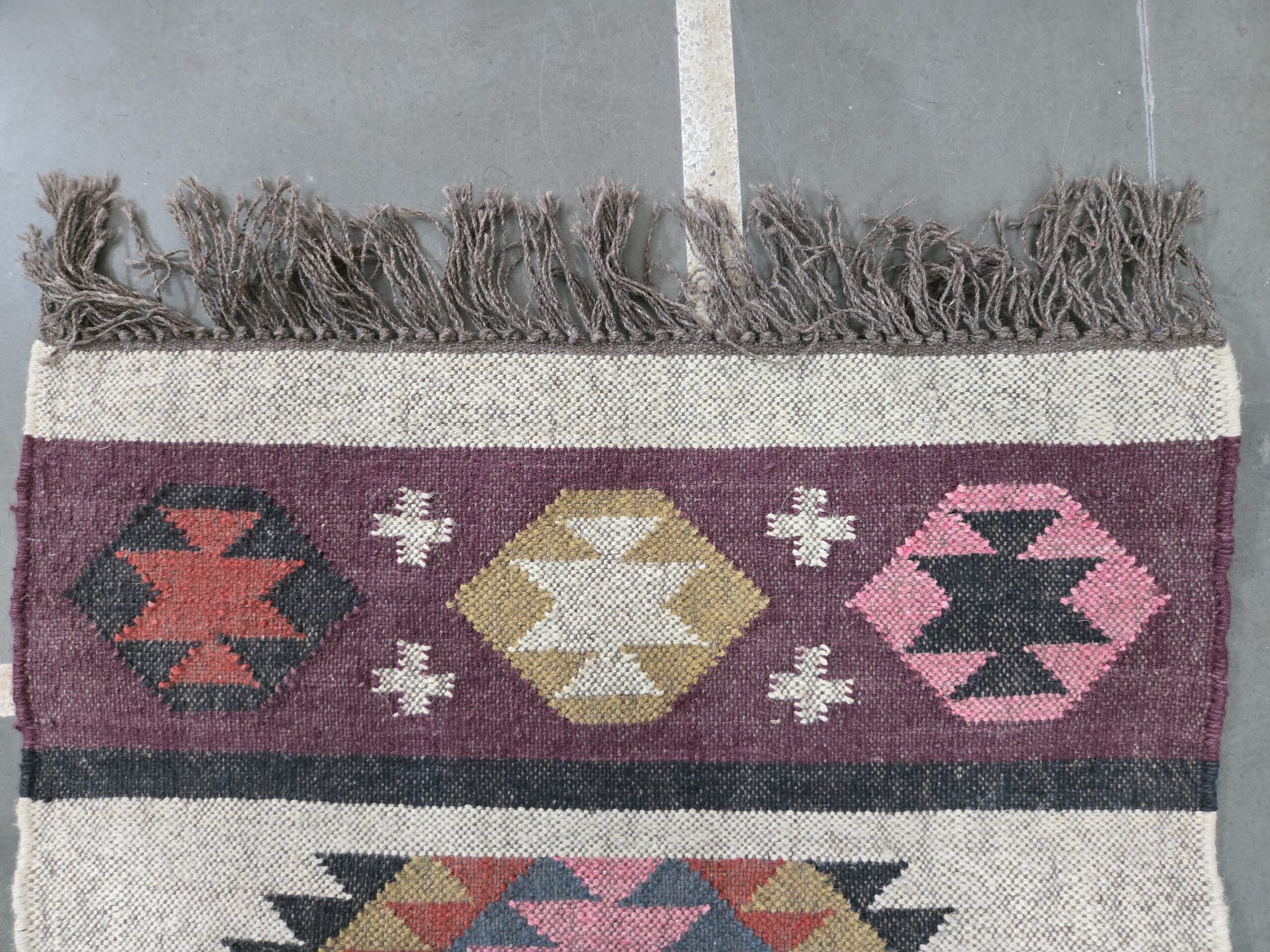 Flatweave Tribal Diamond Rug
