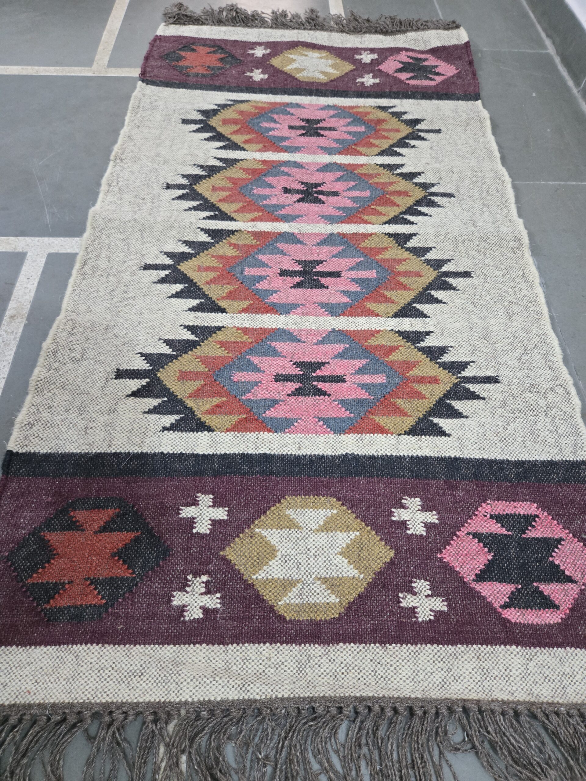 Vintage Colorful Kilim Rug