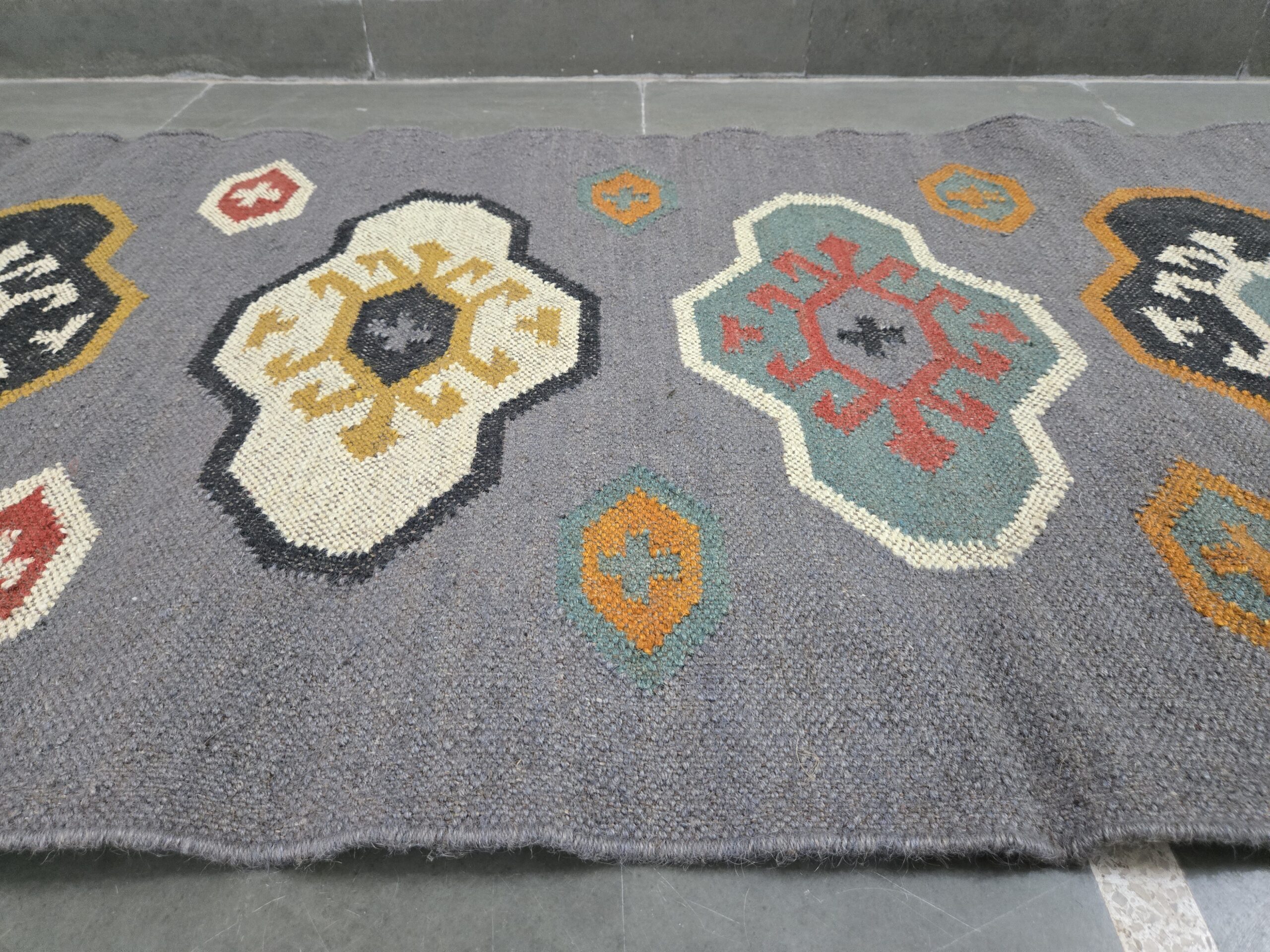 Wool Jute Geometric Rug