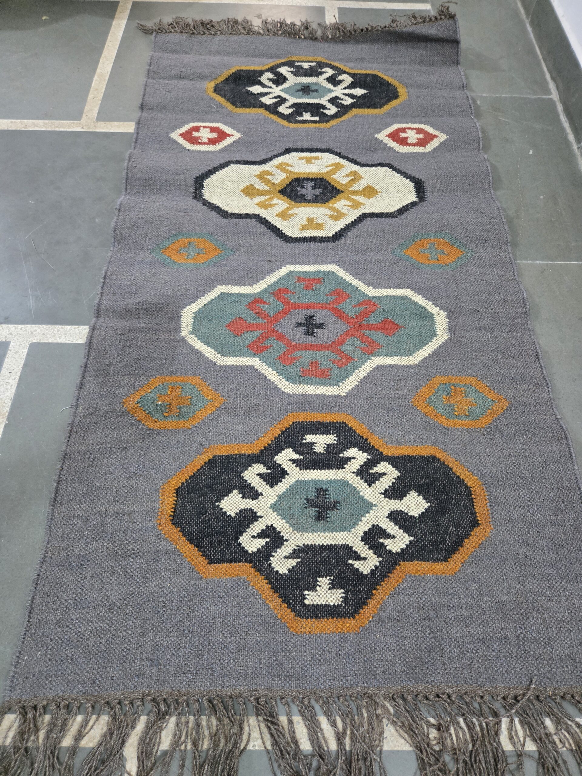 Diamond Geometric Kilim Rug