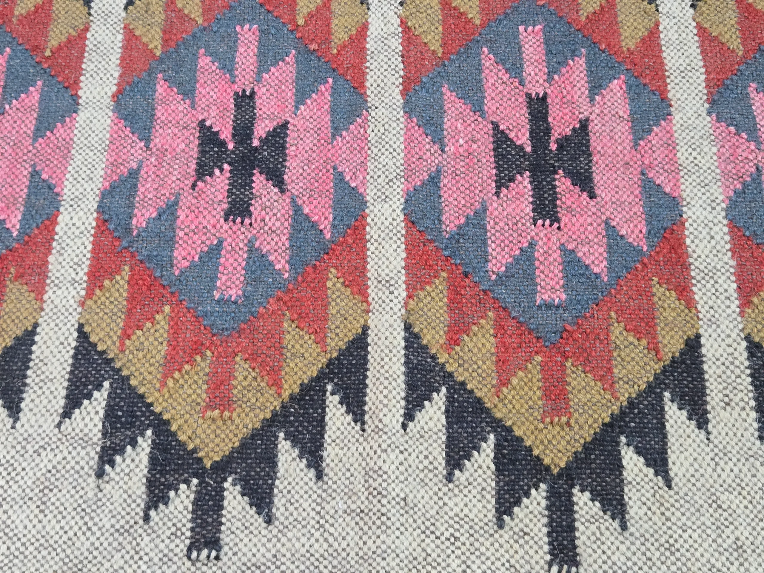Boho tribal rug geometric design
