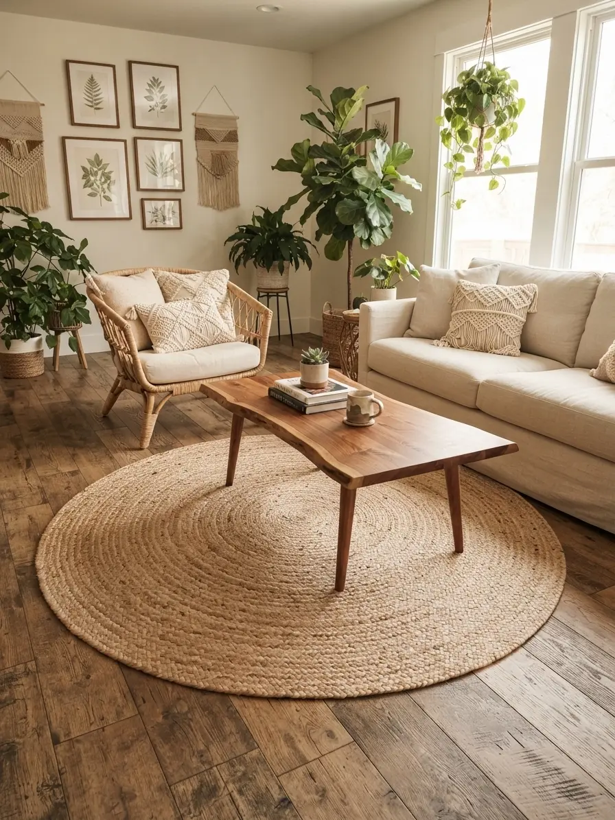 Jute Braided Restroom Rug