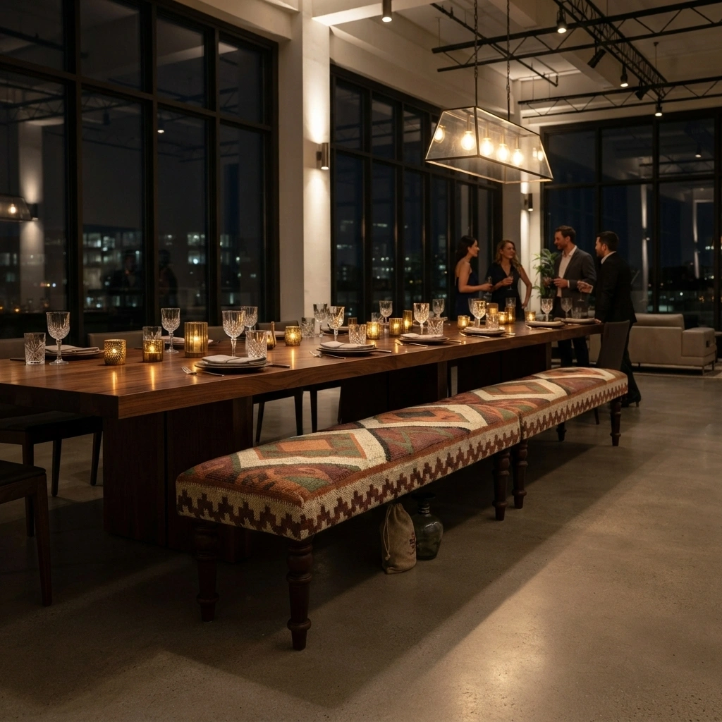 Kilim Bench for Bar