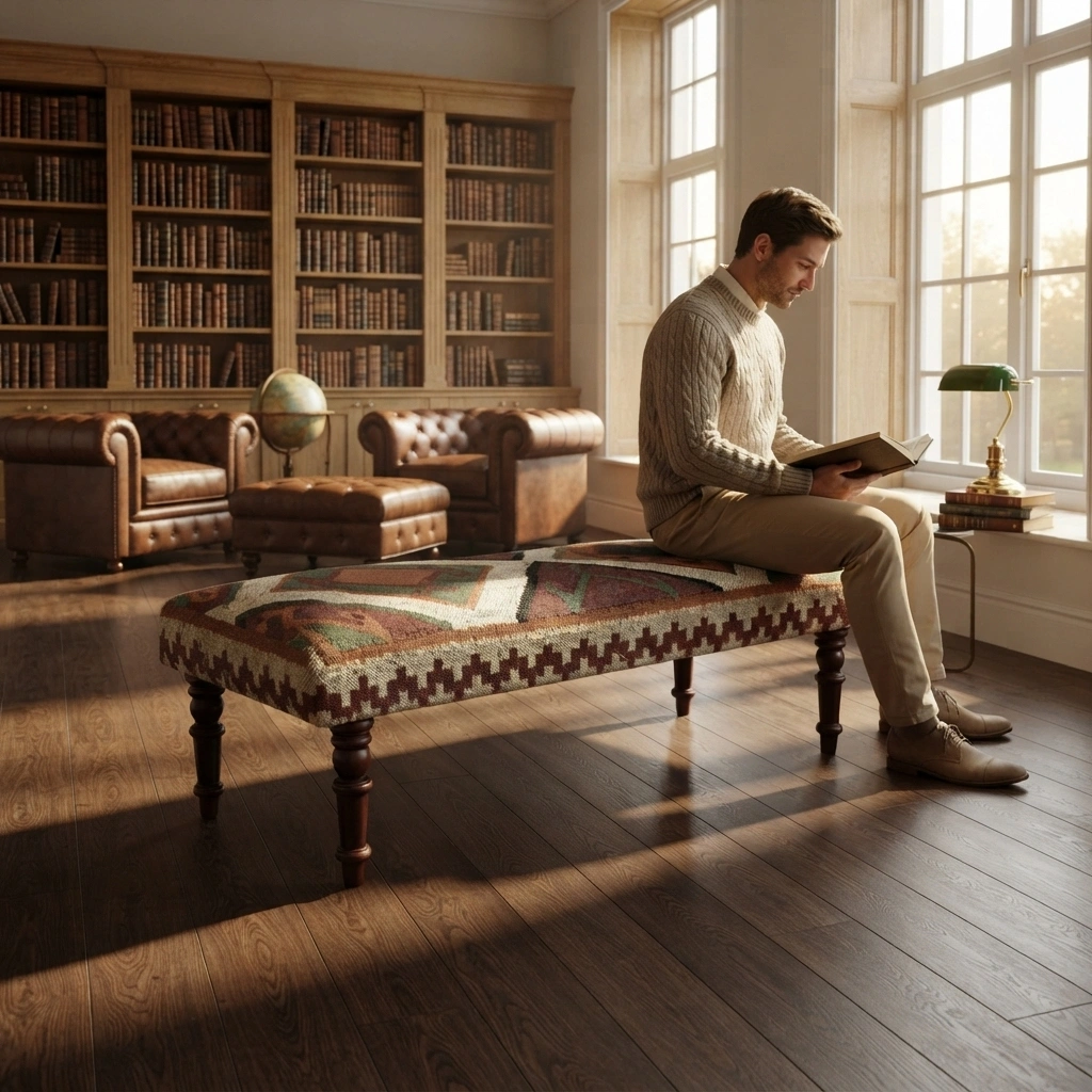 Kilim Bench for Reading