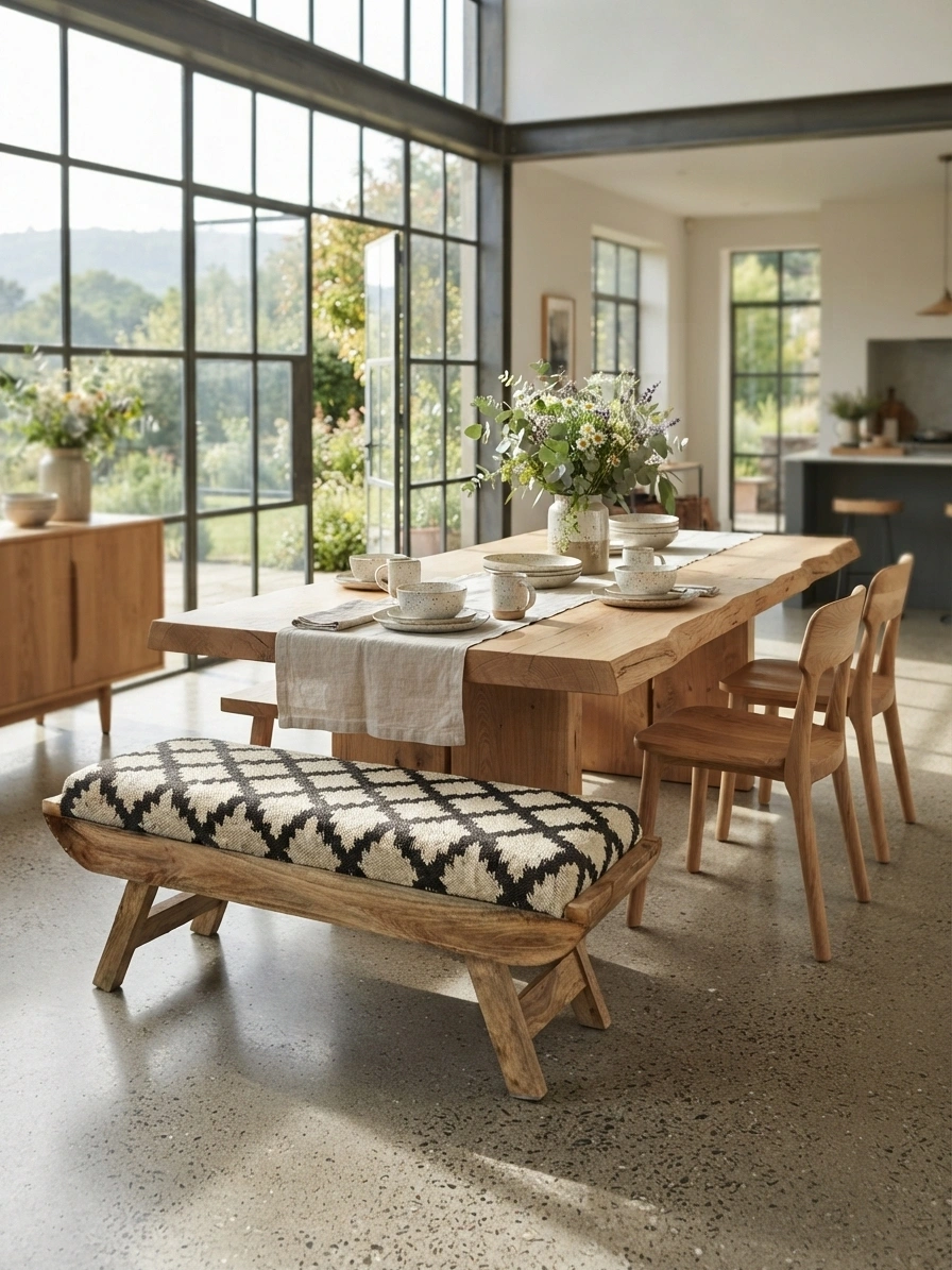 Kilim Bench in Guest House