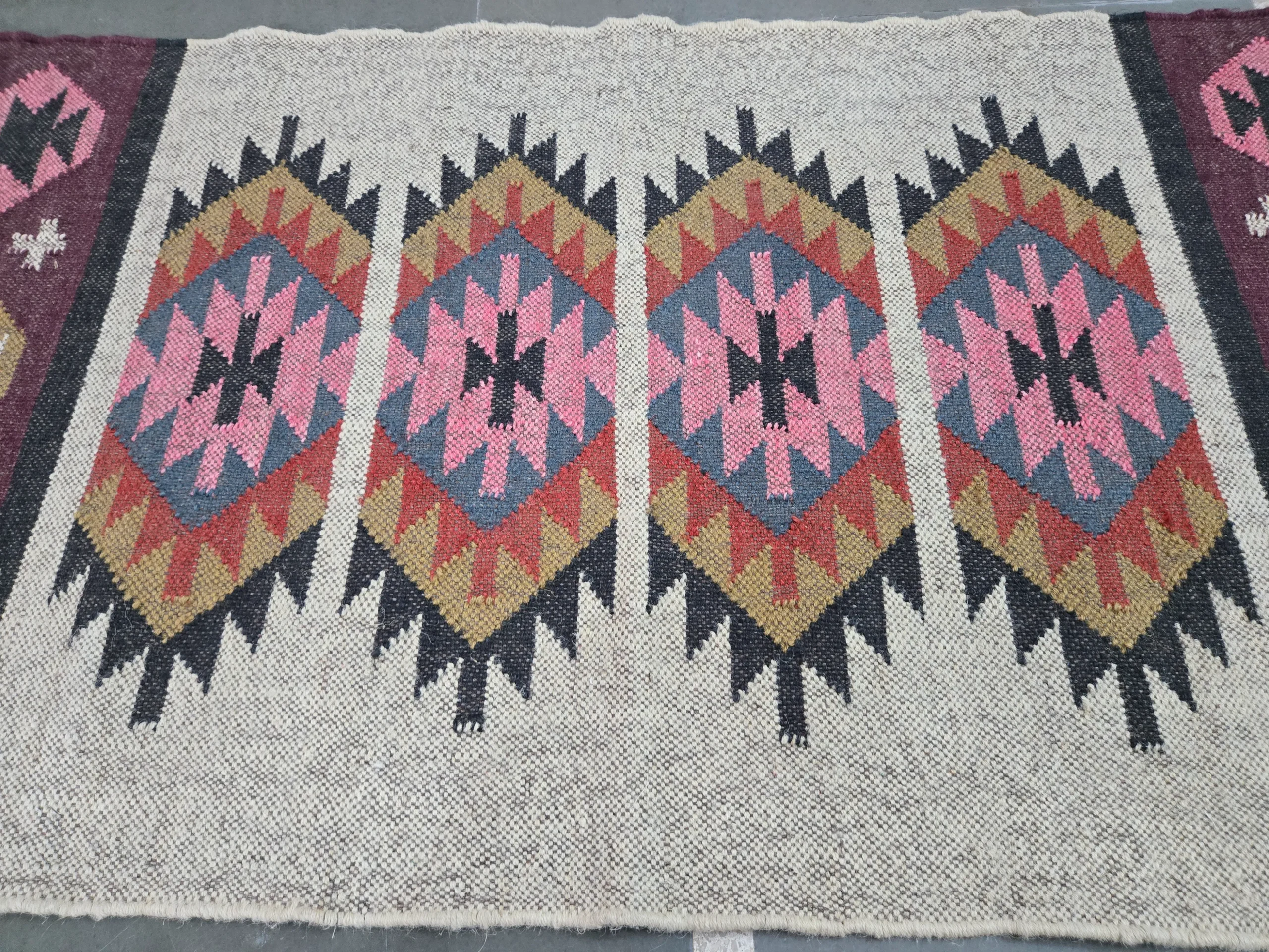 Kilim boho decor rug colorful