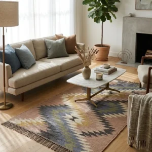 Moroccan style rug tribal pattern