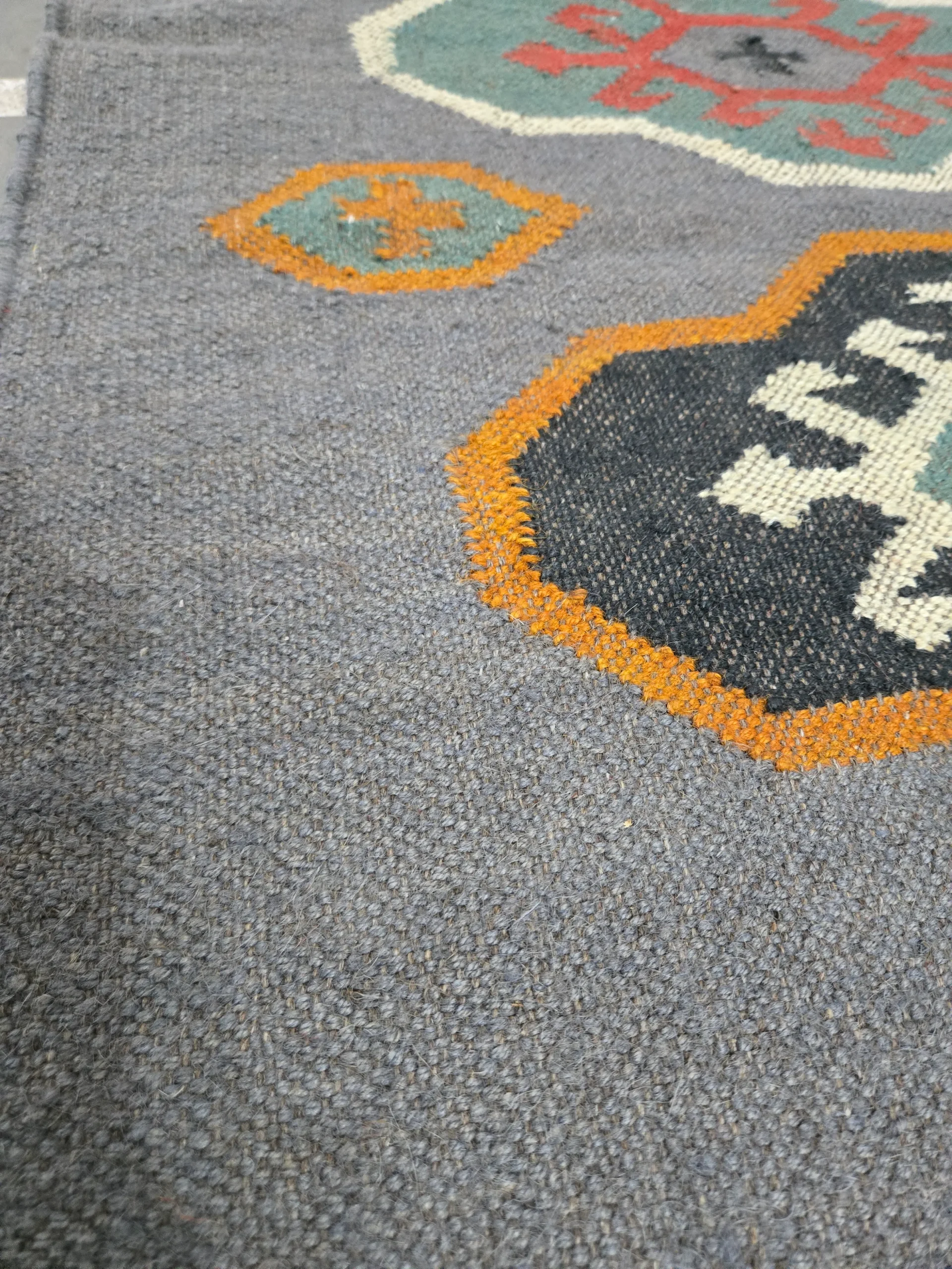 Southwestern area rug bold medallion