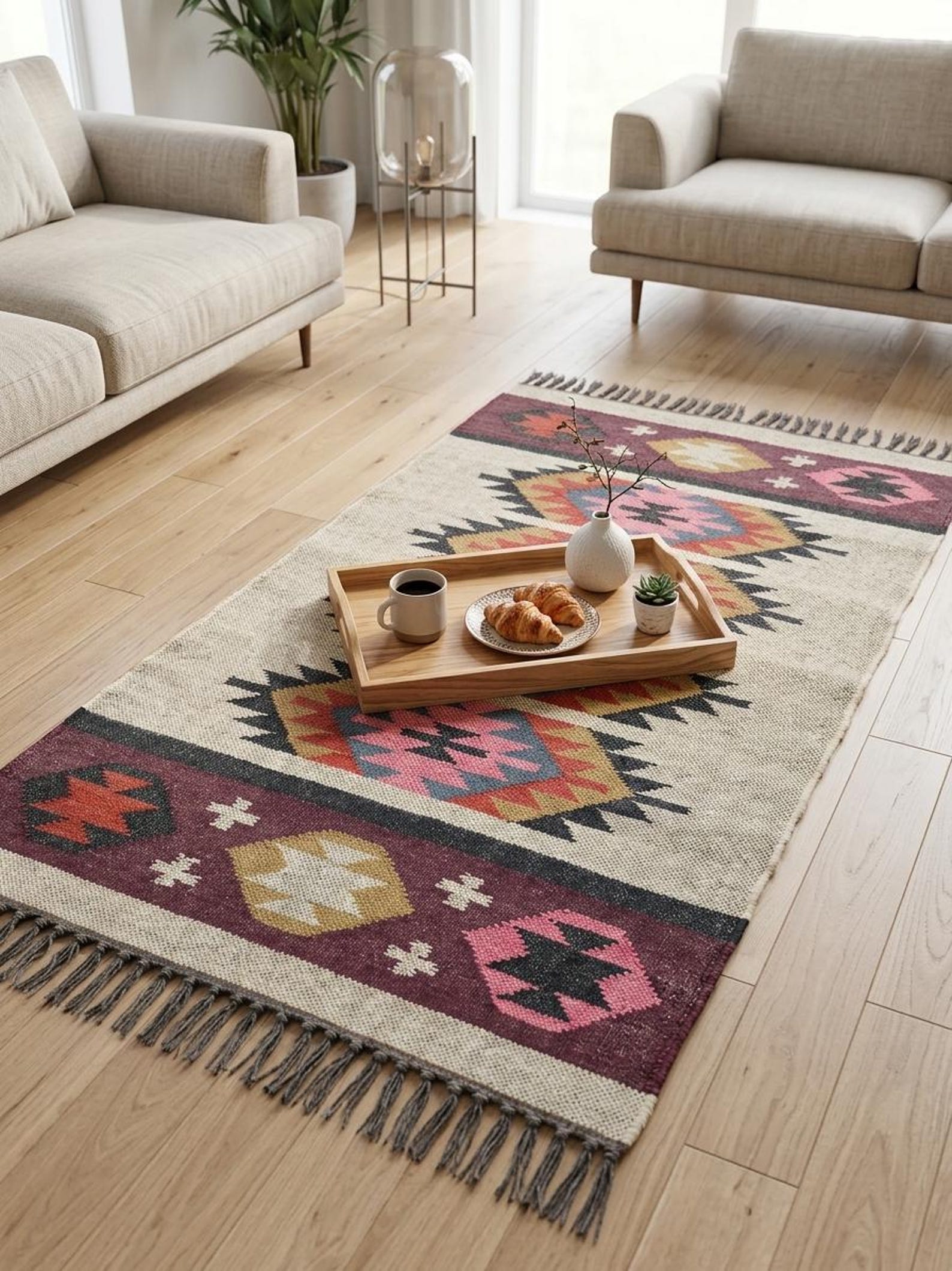 Multicolor Diamond Kilim Rug