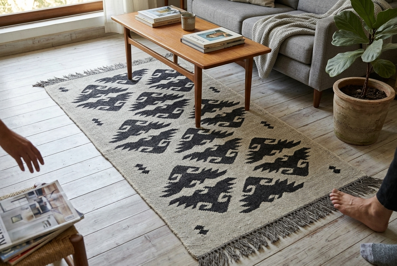 handwoven Indian rug