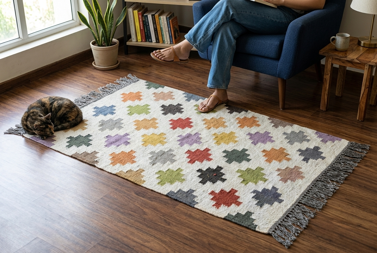 boho living room rug